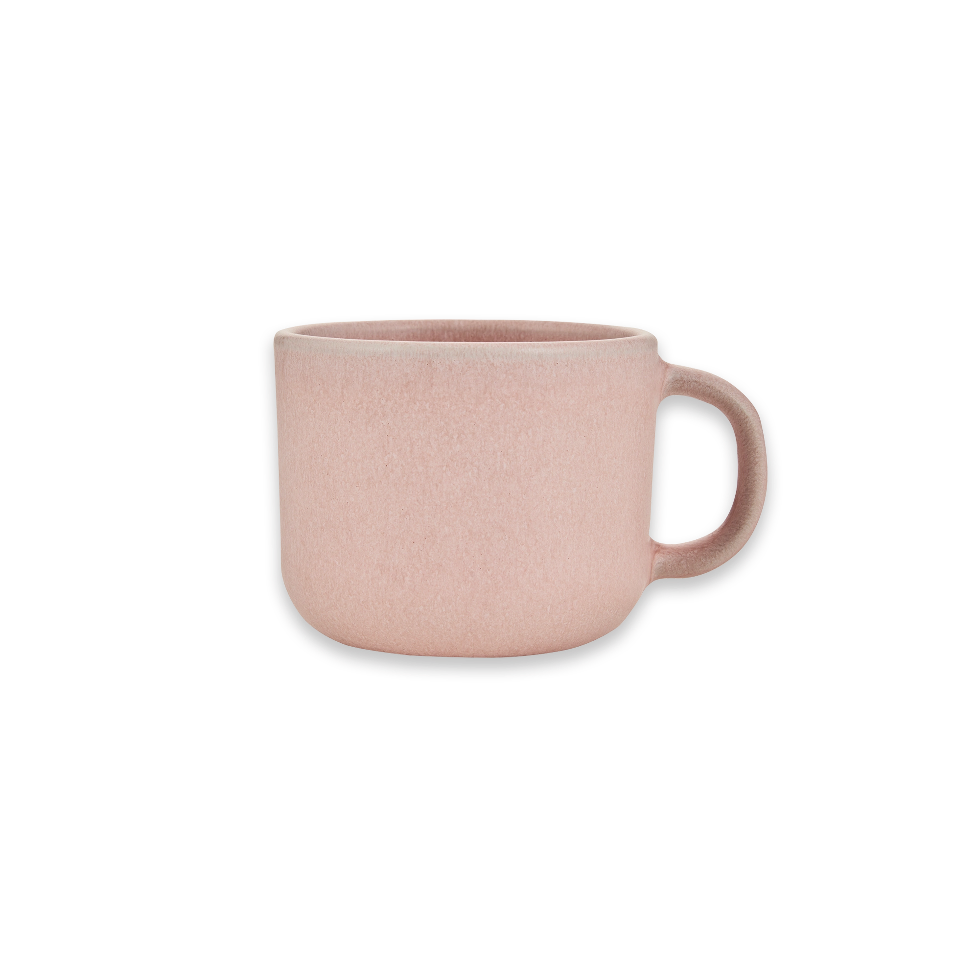 Stoneware Cup with Handle Rose